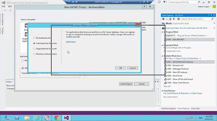 VS 2013 RC - Creating your first MVC site with One ASP.NET and Edit and Continue