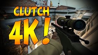 CLUTCH AWP 4K on Cache - CSGO Short Stream Highlight