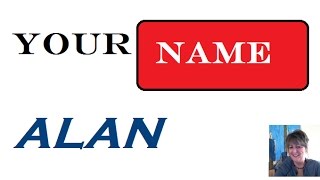 What Does My Name Mean? Alan