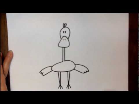 How to Draw a Duck Step-by-Step Cartoon Easy Tutorial with ...