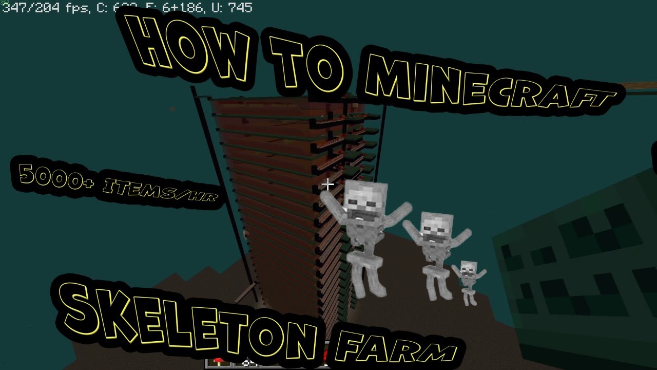 How To Build Easy Skeleton Farm - (Mootcube Minecraft Tutorial Survival ...