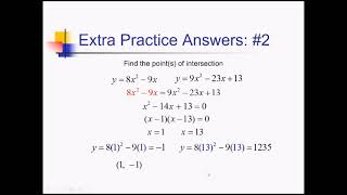 Quadratic Systems: Problem Set #3