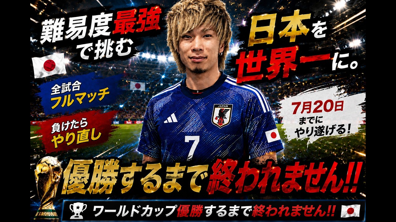 最高難易度で日本を使ってワールドカップ優勝をするまで終わらない企画⚽part2【#easportsfc26 FC】#サッカー #ワールドカップ #サッカー日本代表