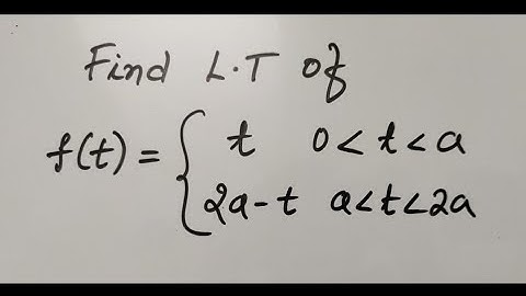 Laplace transform of periodic function (part15)/18MAT31