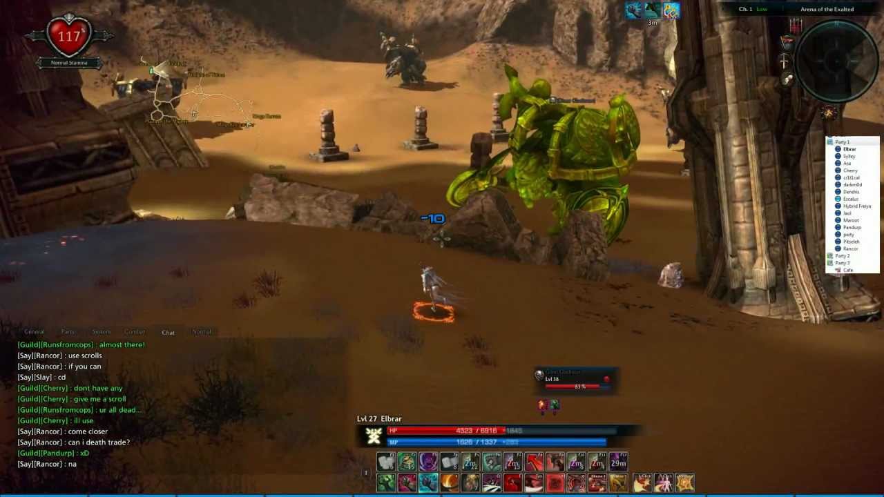 TERA Online NA CBT2: Giant Gladiator, with the server shutting down