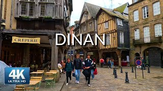 [4K]⚔️Dinan, Medieval Center Walk 2024 (France) | HDR 60fps