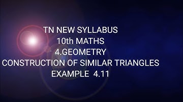 TN samacheer 10th STD maths example 4.11 geometry similar triangle Example 4.11 new syllabus