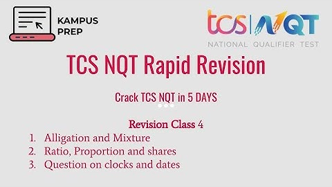 TCS NQT 2021 Cracker | Rapid Revision Class 4 | May Series #tcsnqt2021 #numericalability