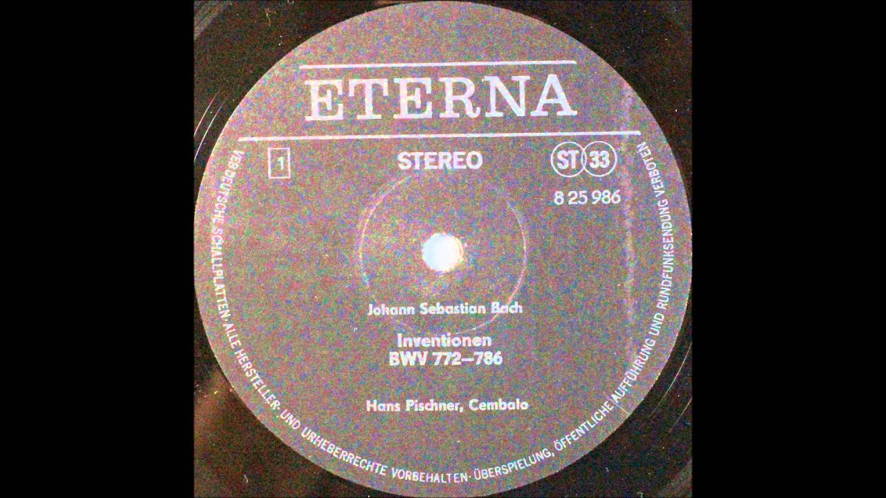 Bach, invention und sinfonien, hans pischner, cembalo