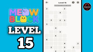 Meow Block Level 15 Walkthrough Solution