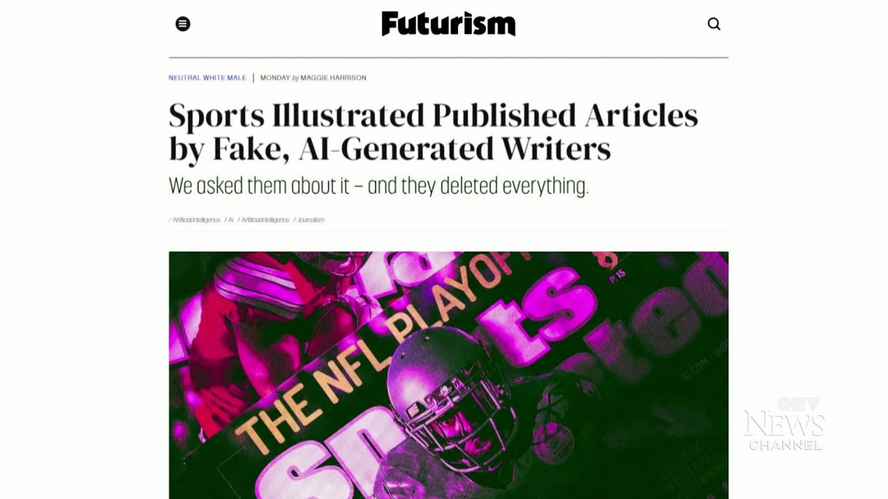 Sports Illustrated accused of using AI to write articles - YouTube