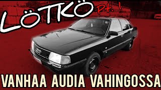 AUDI 100 2.0E TYP44 - Ensihuomiot uudesta herkusta!