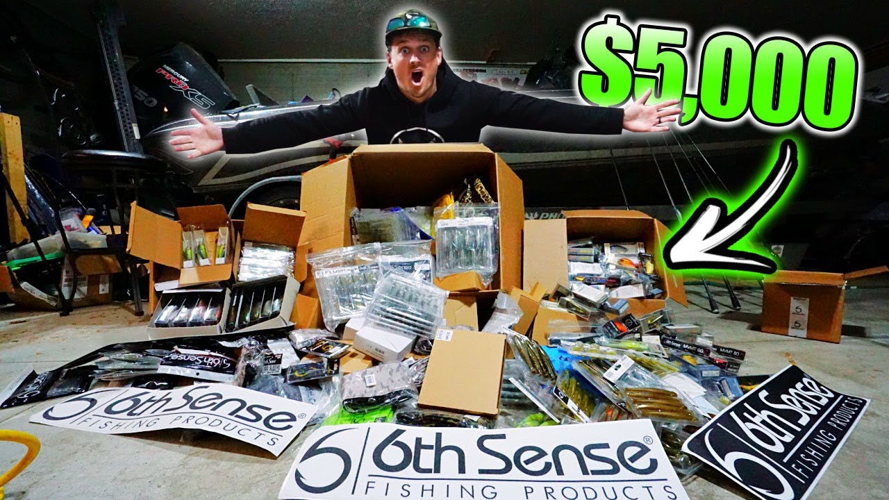 5,000 LARGEST Fishing Tackle Unboxing EVER!! (New 6th Sense Plastics, Colors & Prototypes