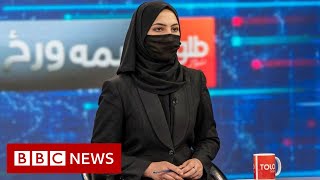 Taliban orders female Afghan TV presenters to cover their faces on air - BBC News