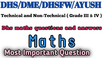 Dhs maths questions and answers | Dhs maths questions and answers grade 3