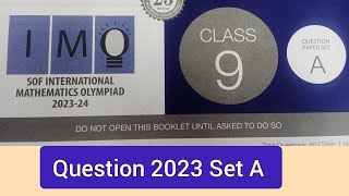 IMO 2023 Set A Class 9 Question Paper Wealth