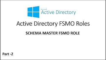 Active Directory FSMO Roles | Part- 2 | Understanding Schema Master FSMO Role in Active Directory