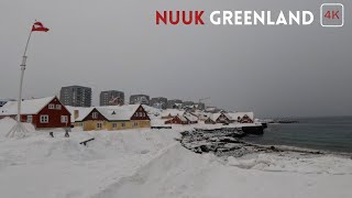 4K WALK IN NUUK, CAPITAL OF GREENLAND! 🇬🇱