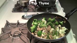 French Knives, Scallops, and Stir Fried Veggies