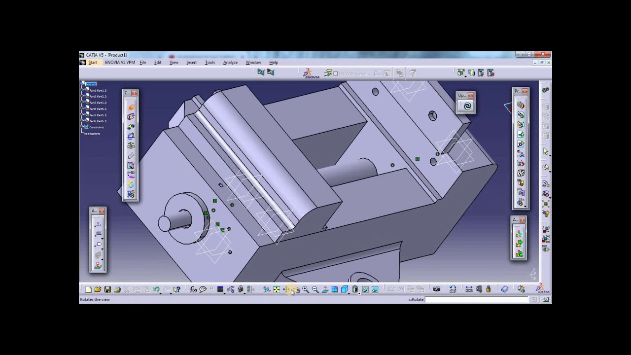 CATIA Machine Vice Assembly - YouTube