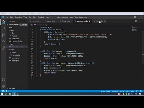 Créer un mini projet php partie_3(création de la class Connexion)