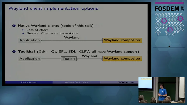 Wayland client basics How to natively speak Wayland in your application, from the bottom up