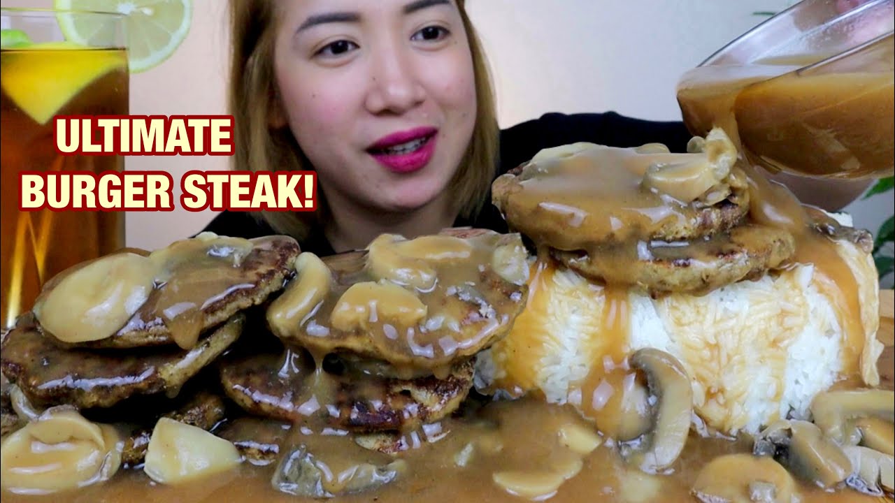 ULTIMATE BURGER STEAK MUKBANG | GRAVY PA LANG ULAM NA! | MUKBANG PH  | Pinoy Foods ft. Eagle Game