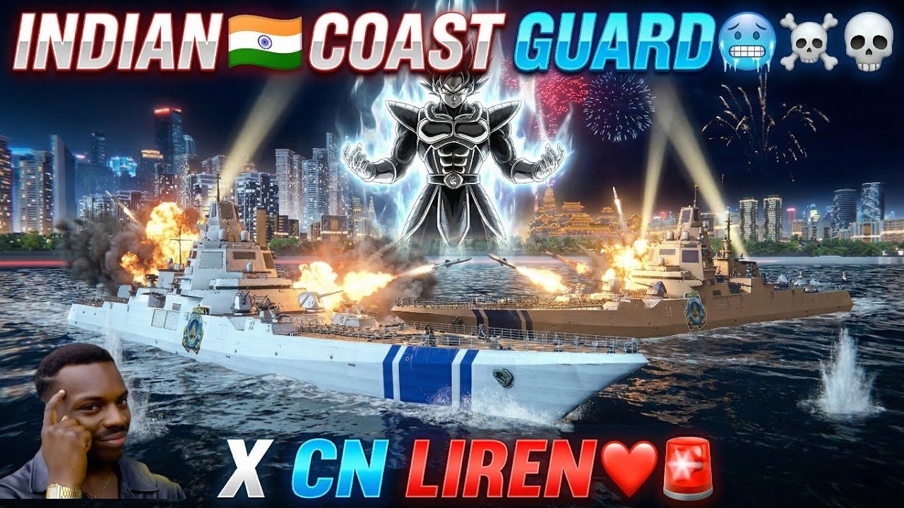INDIAN COAST GUARD🇮🇳  X CN LIREN🥶💀 ||  MOST BRUTAL BUFFED SHIP 