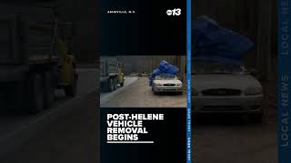 Post-Helene vehicle removal begins in Buncombe County