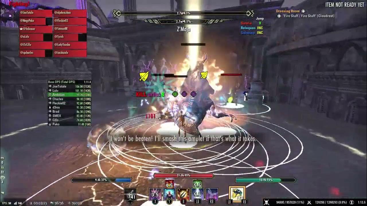 Eso Stress Tested vCR 152 Boss Fight Time Mag Sorc Orb Killer