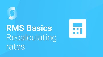 How to: recalculating rates