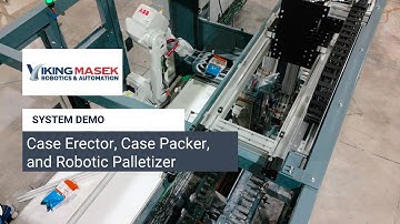 Packaging System Demo: Robotic Case Erector, Case Packer, and Palletizer
