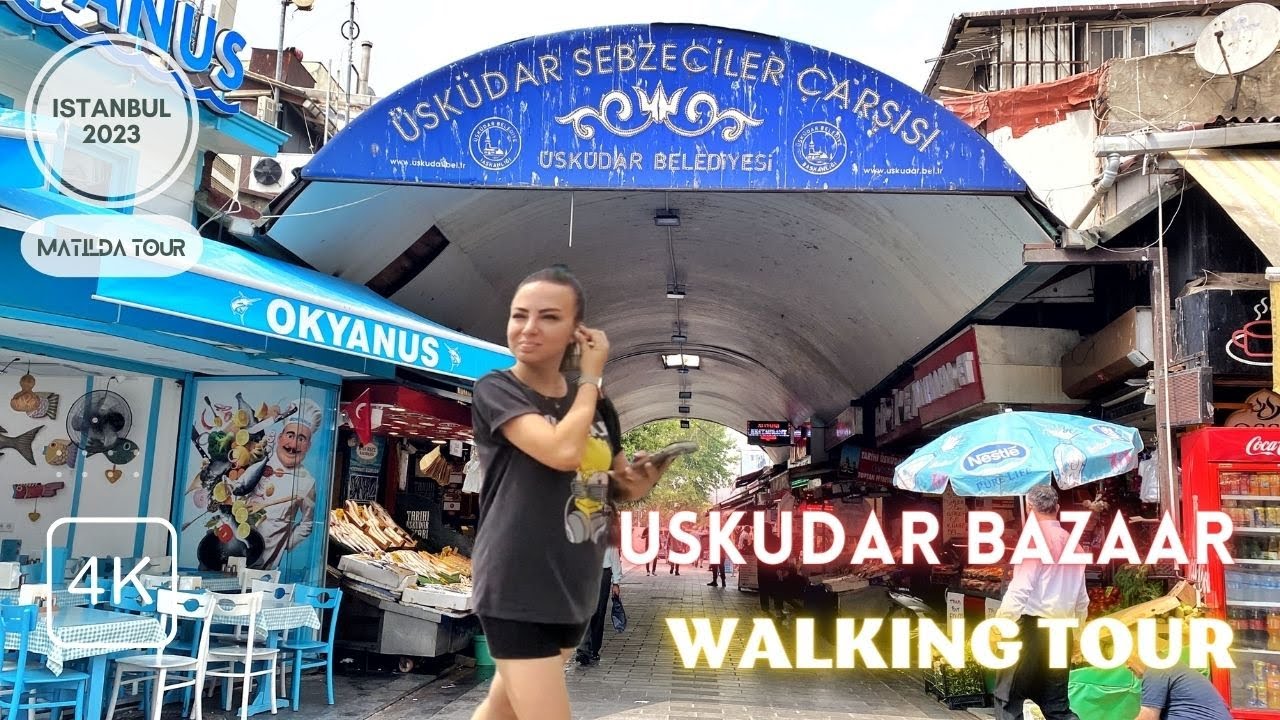 Walking tour at Istanbul Üsküdar Bazaar, The most popular district⎮Istanbul⎮August 2023⎮4K 30FPS