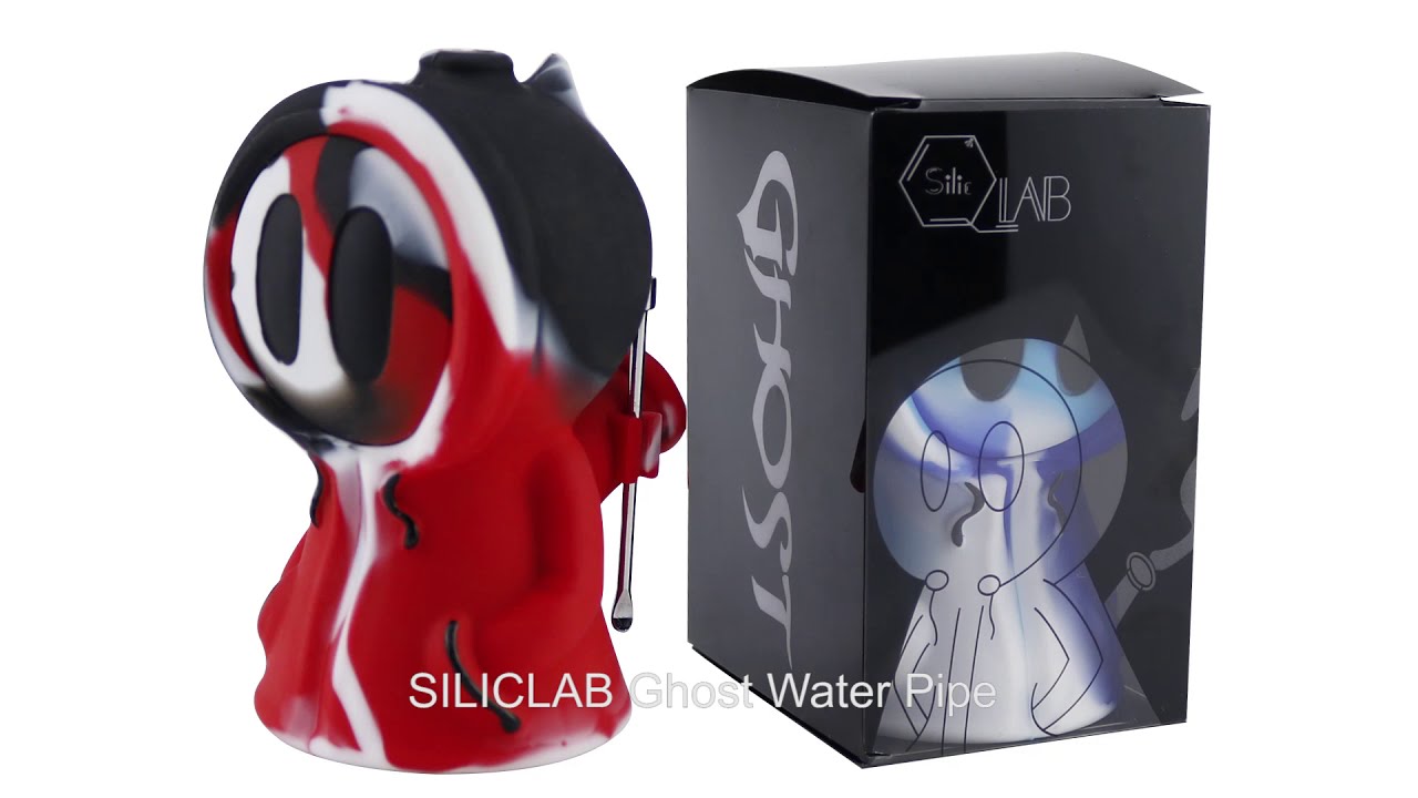 SILICLAB ghost water pipe with dabbers and dab container