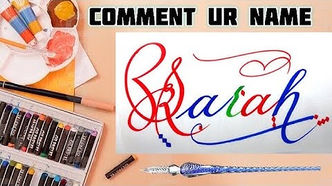 Sarah Name Signature Calligraphy Status | How to Draw, Cursive Calligraphy with Cut Marker