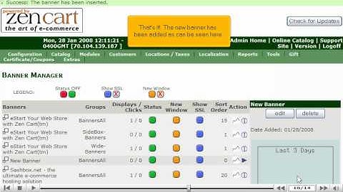 Manage your banners in ZenCart | ZenCart Banners
