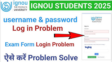 IGNOU username password login Problem / ignou username and password reset kaise kare /forget pass.