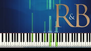 R&B chord progression #5 Bb minor (Easy) [Synthesia] (Piano tutorial)