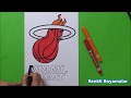 Gambar cover Miami Heat Logo Coloring NBA