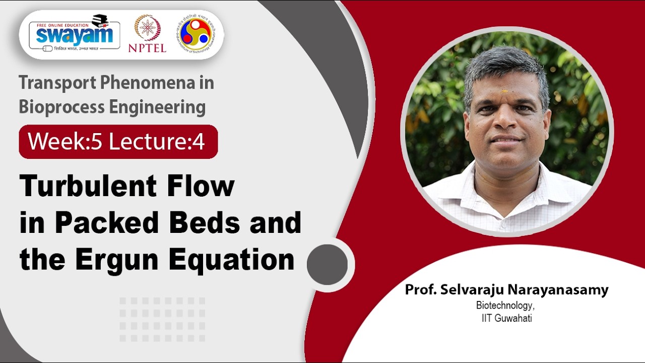 Lec 24: Turbulent Flow in Packed Beds and the Ergun Equation