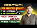 Top 3 Concepts, Tricks & Formulas | Top Most Expected Questions by Fastest Methods | Abhinay Sharma