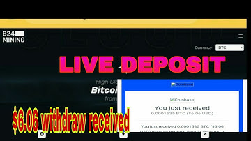 B24-mining Live deposite and withdraw proofs $6.06 New Bitcoin mining Without Investment #B24-mining