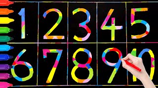 영어숫자놀이 | 1부터 10까지의 숫자를 스크래치 종이에 쓰기 | 숫자세기 영어로 읽는법 배우기 Learn Numbers for kids 숫자공부