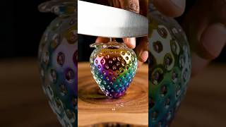 🔪 Cutting Magical Rainbow Objects ASMR! | Slicing Iridescent Strawberry | #relaxing #asmr