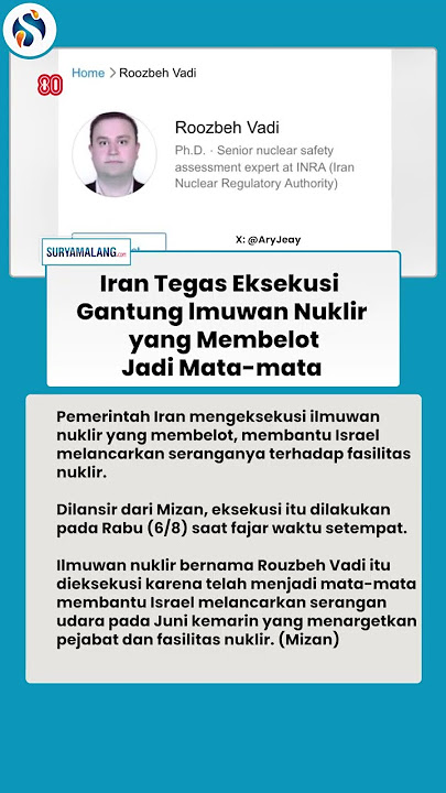 Tegas Tanpa Ampun! Iran Eksekusi Gantung Ilmuwan Pembelot, Bantu IDF Lancarkan Serangan Udara