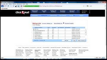 Uploading Mailing List with Click2Mail