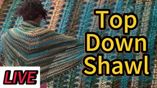 YDMS LIVE 🧶 Crocheting a Mother’s Day Shawl (Gift #4 of 7 | Top-Down Shawl