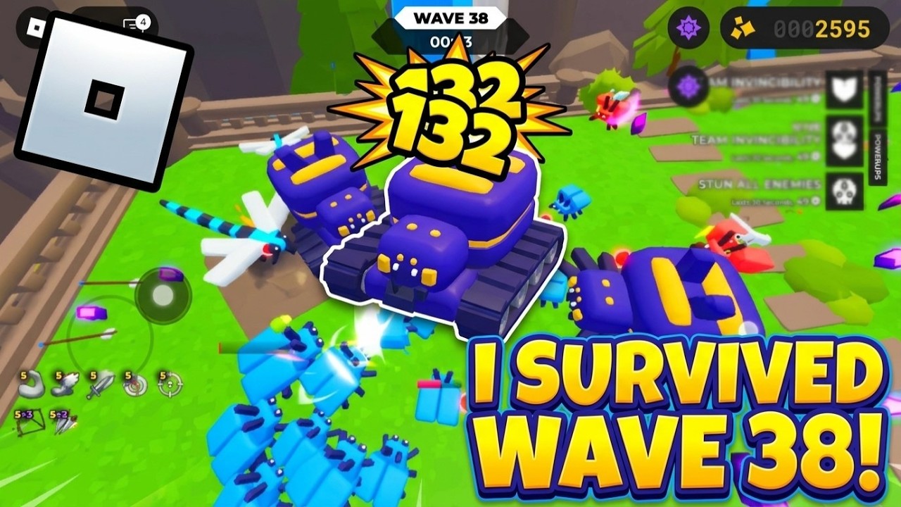 Video thumbnail for Survive The Swarm! [UPD] By GeekOut Studio - Green Gardens, Wave 38 | Roblox | Gameplay, Android