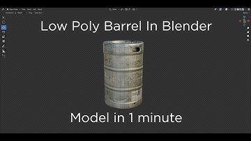 Model barrel from single image in 1 minute in blender