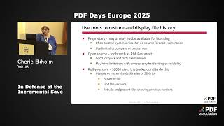 In Defense of the Incremental Save (PDF Days Europe 2025)